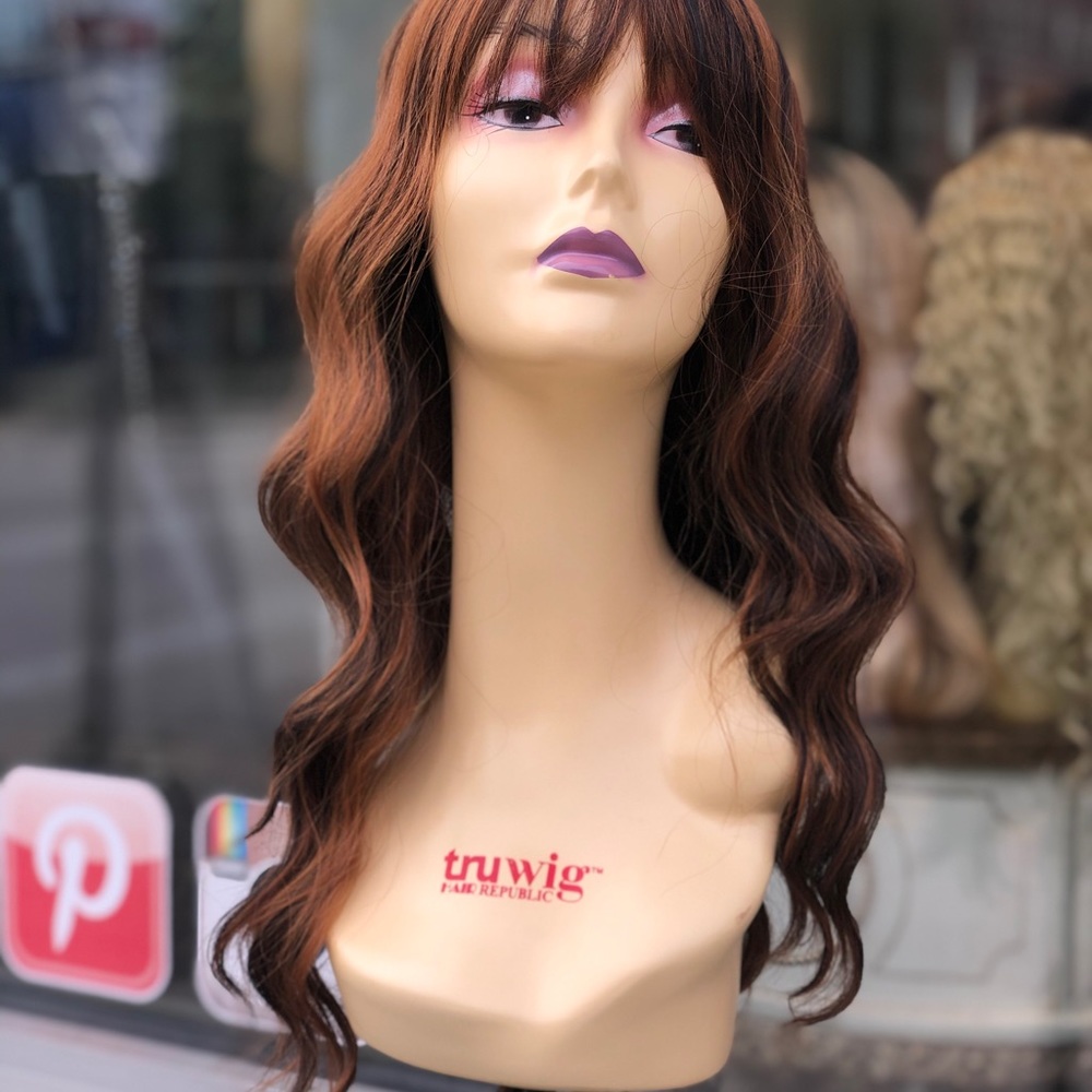 Copper Brown highlights wig now available - Picture 2 of 8